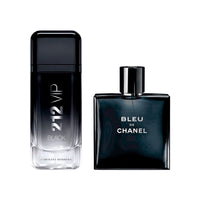 Combo de Perfumes Masculinos 212 VIP Black e Bleu de Chanel