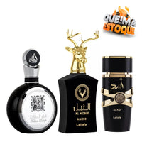 PROMOÇÃO COMPRE 1 LEVE 3 - Lattafa Fakhar, AL Noble Wazzer e Assad Lattafa - Oferta De Queima de Estoque- 100ml cada
